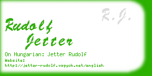 rudolf jetter business card